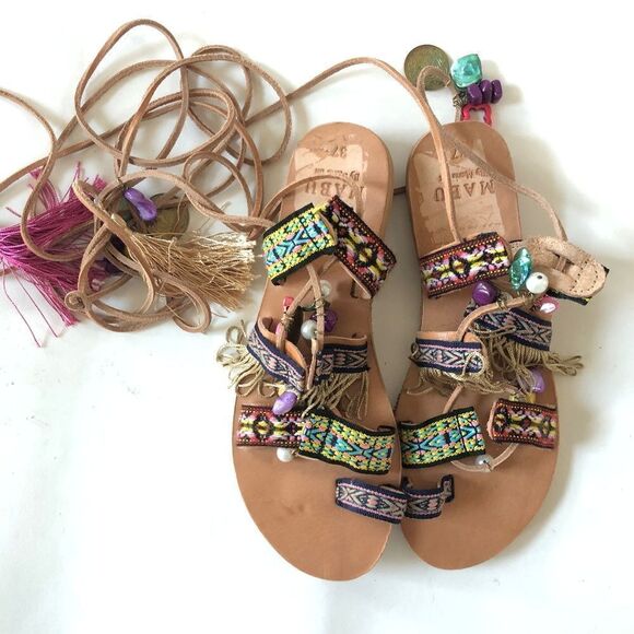 Mabu by Maria BK Alkidameia Fringed Charm Sandal - Picture 5 of 8